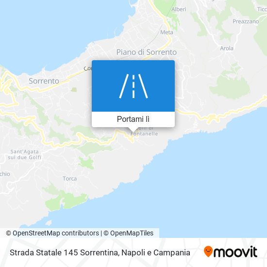 Mappa Strada Statale 145 Sorrentina