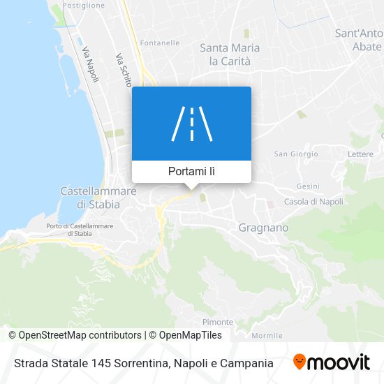 Mappa Strada Statale 145 Sorrentina