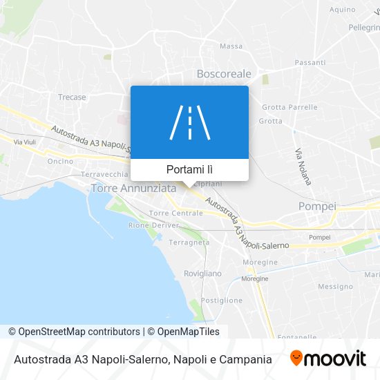 Mappa Autostrada A3 Napoli-Salerno