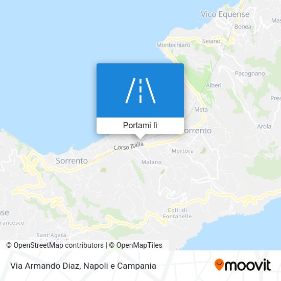 Mappa Via Armando Diaz