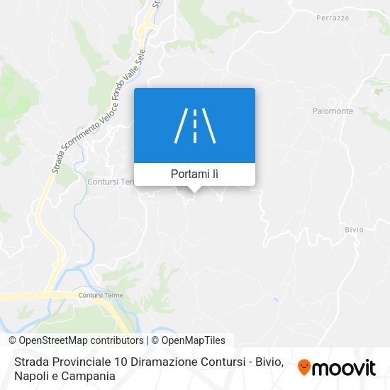 Mappa Strada Provinciale 10 Diramazione Contursi - Bivio