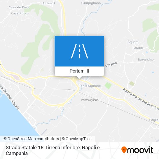 Mappa Strada Statale 18 Tirrena Inferiore