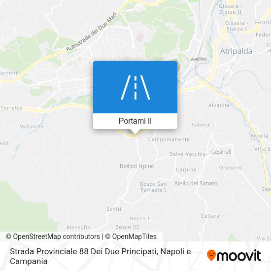 Mappa Strada Provinciale 88 Dei Due Principati