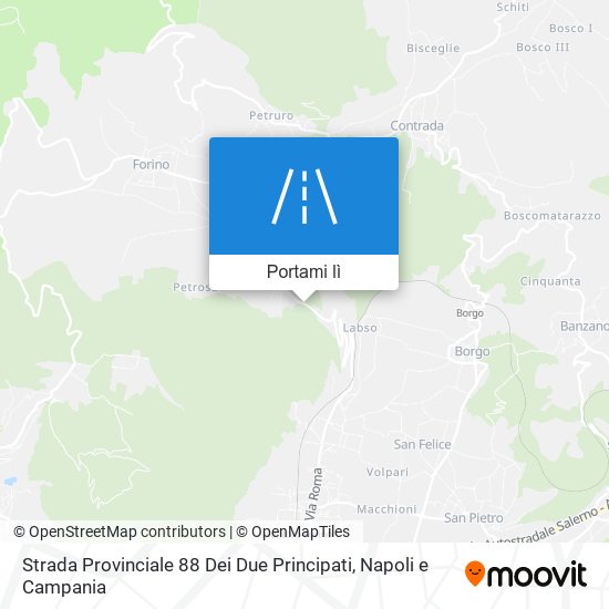 Mappa Strada Provinciale 88 Dei Due Principati