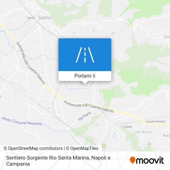 Mappa Sentiero Sorgente Rio Santa Marina