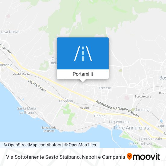 Mappa Via Sottotenente Sesto Staibano