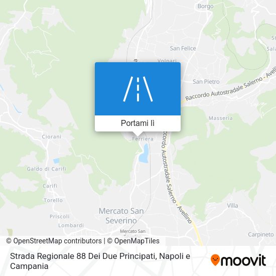 Mappa Strada Regionale 88 Dei Due Principati
