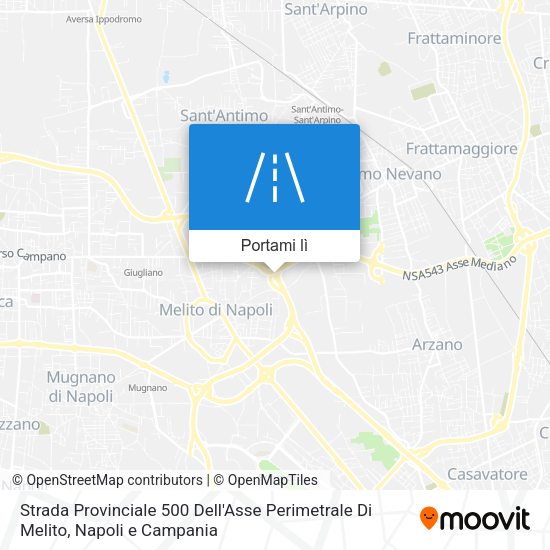Mappa Strada Provinciale 500 Dell'Asse Perimetrale Di Melito