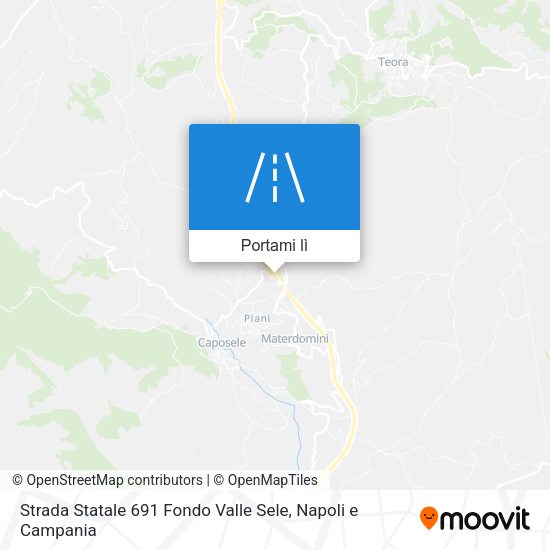 Mappa Strada Statale 691 Fondo Valle Sele