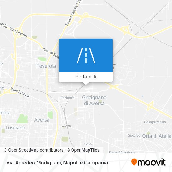 Mappa Via Amedeo Modigliani