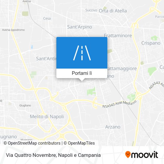 Mappa Via Quattro Novembre