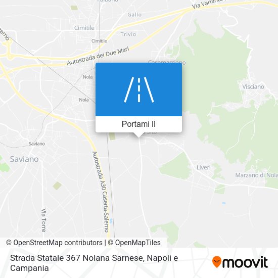 Mappa Strada Statale 367 Nolana Sarnese
