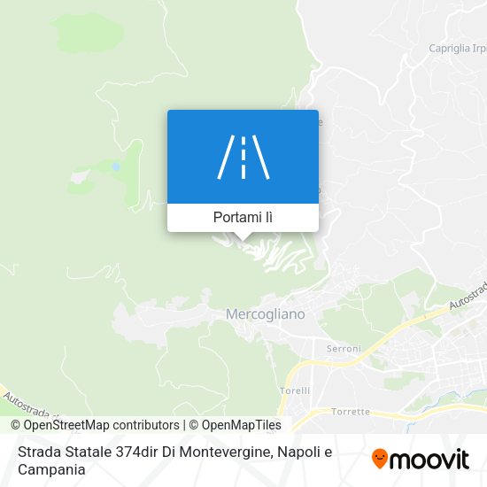 Mappa Strada Statale 374dir Di Montevergine