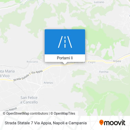 Mappa Strada Statale 7 Via Appia