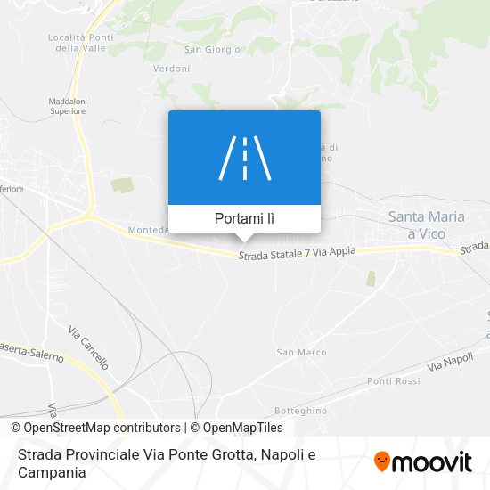 Mappa Strada Provinciale Via Ponte Grotta