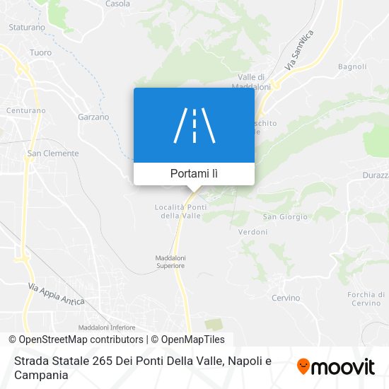 Mappa Strada Statale 265 Dei Ponti Della Valle