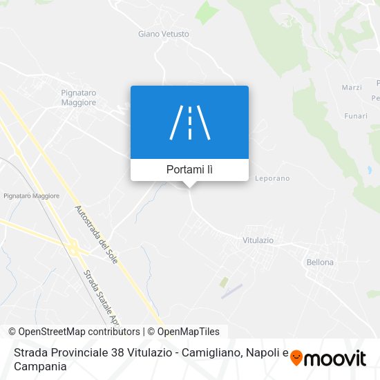 Mappa Strada Provinciale 38 Vitulazio - Camigliano