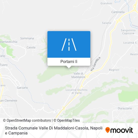 Mappa Strada Comunale Valle Di Maddaloni-Casola