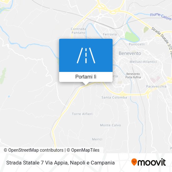 Mappa Strada Statale 7 Via Appia