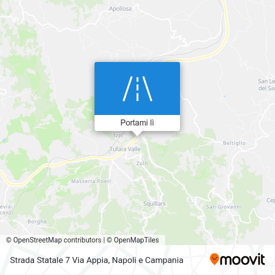 Mappa Strada Statale 7 Via Appia