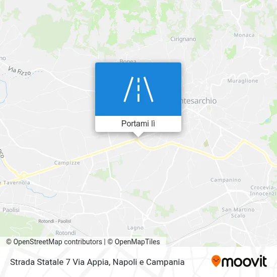 Mappa Strada Statale 7 Via Appia