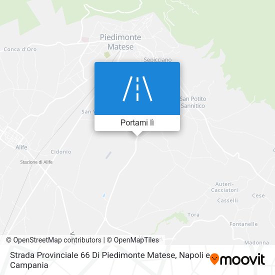 Mappa Strada Provinciale 66 Di Piedimonte Matese