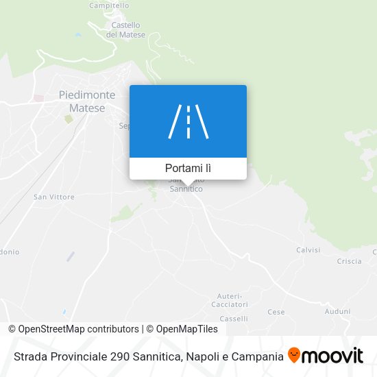 Mappa Strada Provinciale 290 Sannitica