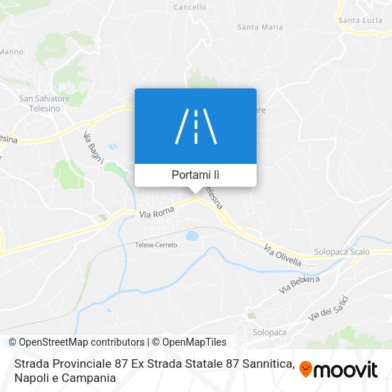 Mappa Strada Provinciale 87 Ex Strada Statale 87 Sannitica