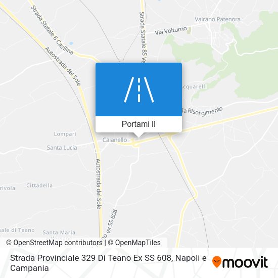 Mappa Strada Provinciale 329 Di Teano Ex SS 608