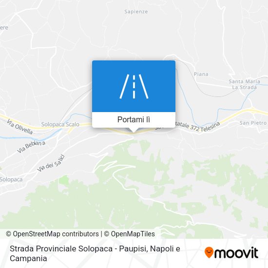 Mappa Strada Provinciale Solopaca - Paupisi