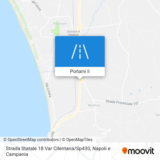 Mappa Strada Statale 18 Var Cilentana / Sp430