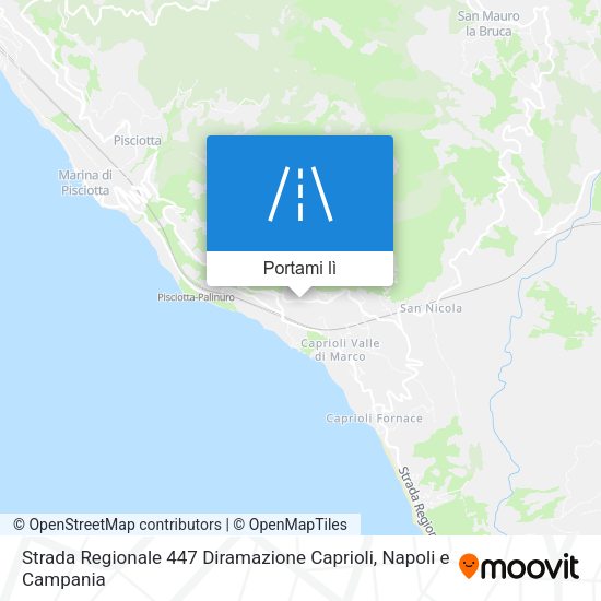 Mappa Strada Regionale 447 Diramazione Caprioli
