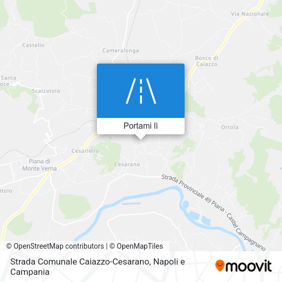 Mappa Strada Comunale Caiazzo-Cesarano