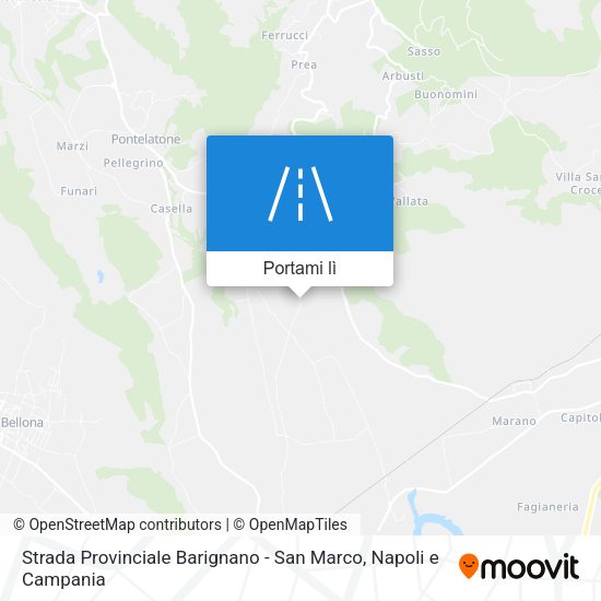 Mappa Strada Provinciale Barignano - San Marco