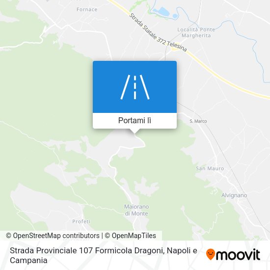 Mappa Strada Provinciale 107 Formicola Dragoni
