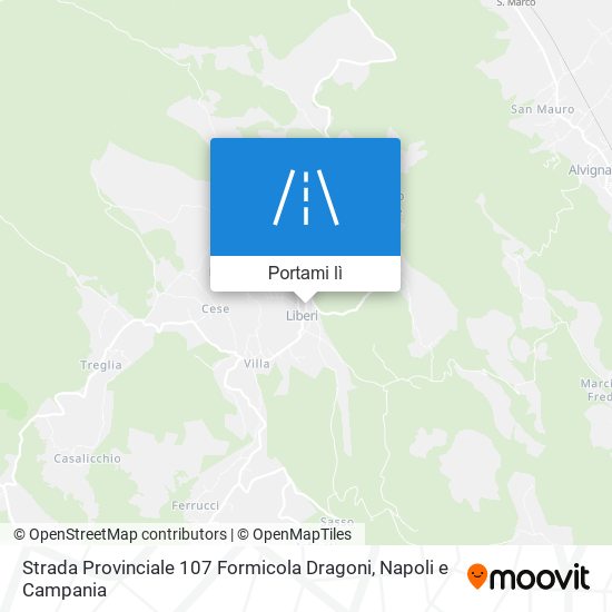 Mappa Strada Provinciale 107 Formicola Dragoni