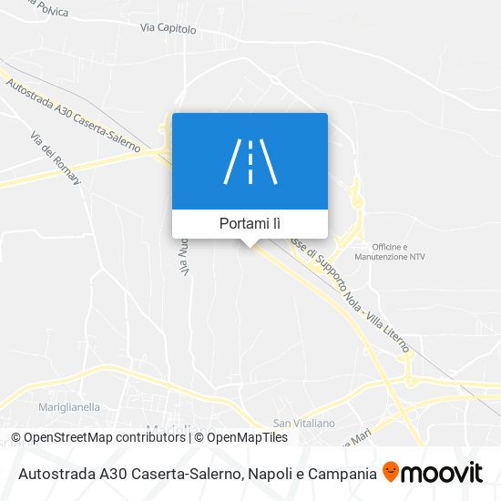 Mappa Autostrada A30 Caserta-Salerno