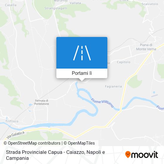 Mappa Strada Provinciale Capua - Caiazzo