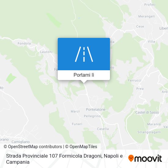 Mappa Strada Provinciale 107 Formicola Dragoni