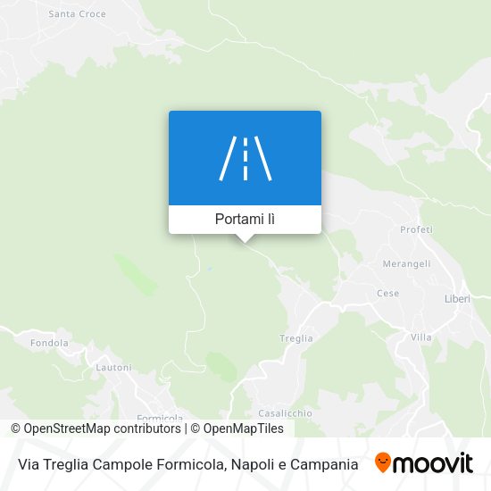 Mappa Via Treglia Campole Formicola