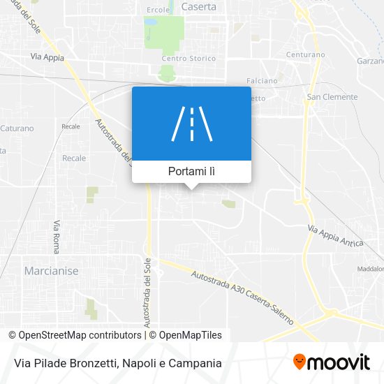 Mappa Via Pilade Bronzetti
