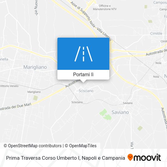 Mappa Prima Traversa Corso Umberto I