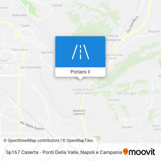 Mappa Sp167 Caserta - Ponti Della Valle