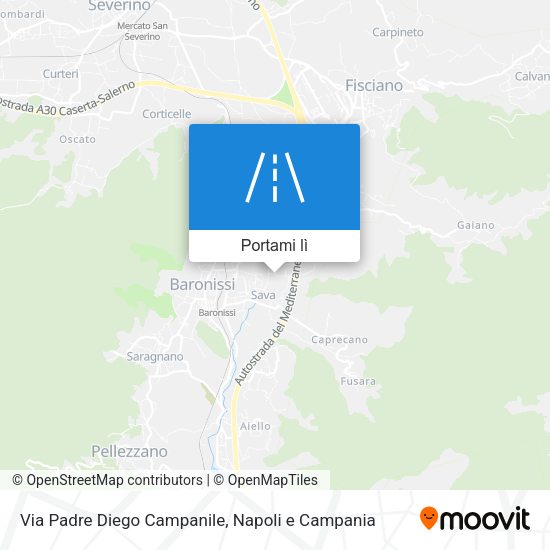 Mappa Via Padre Diego Campanile