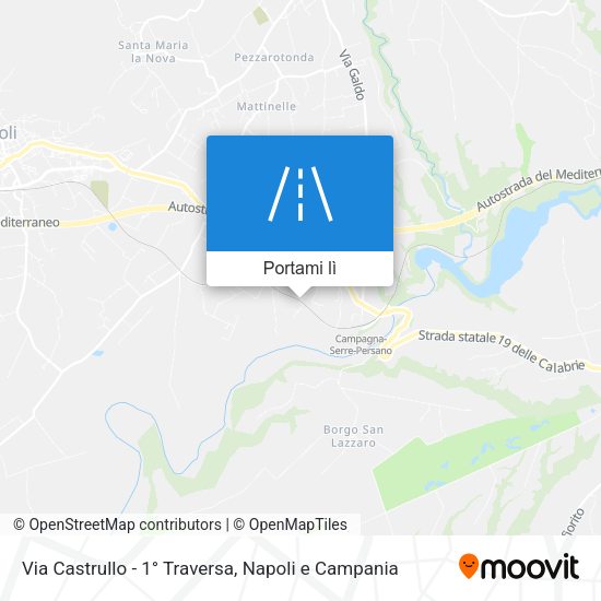 Mappa Via Castrullo - 1° Traversa