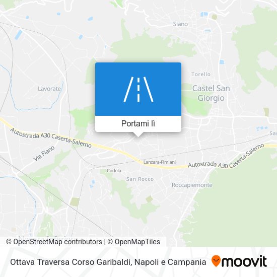 Mappa Ottava Traversa Corso Garibaldi