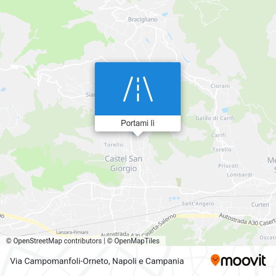 Mappa Via Campomanfoli-Orneto