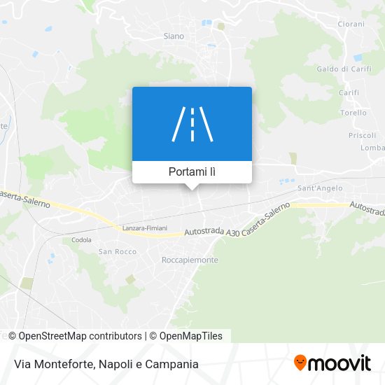 Mappa Via Monteforte