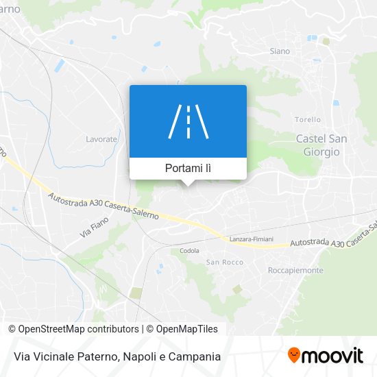Mappa Via Vicinale Paterno
