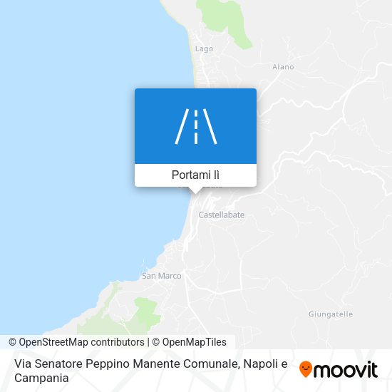 Mappa Via Senatore Peppino Manente Comunale